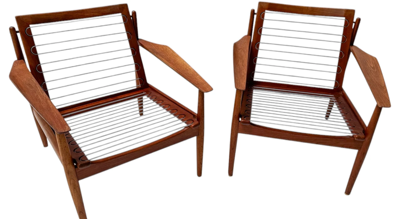 Two Mid-Century Modern Lounge Chairs by Arne Vodder for Glostrup, 1950s
